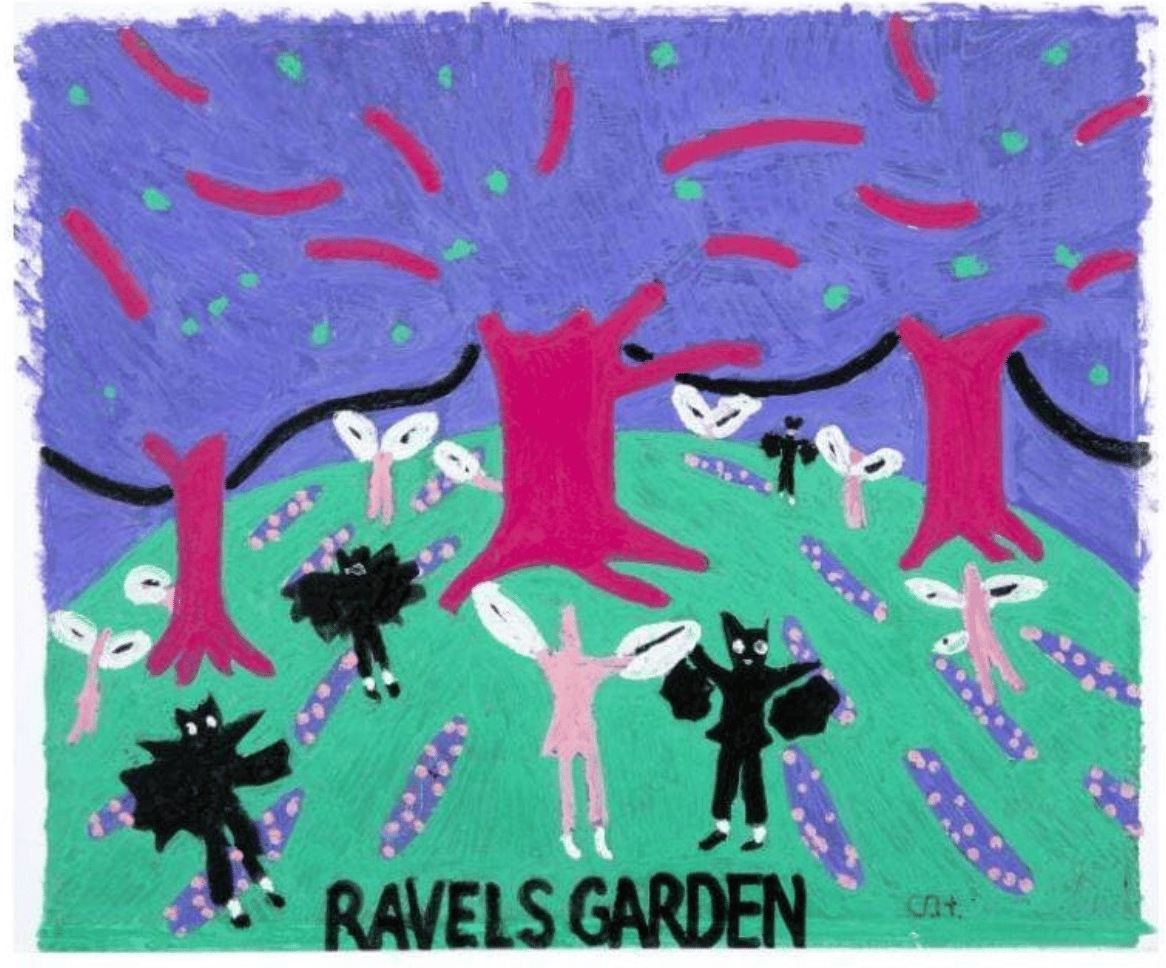 DAVID HOCKNEY - RAVEL'S GARDEN WITH NIGHT GLOW (v.II) DAVID HOCKNEY - RAVEL'S GARDEN WITH NIGHT GLOW (v.II)