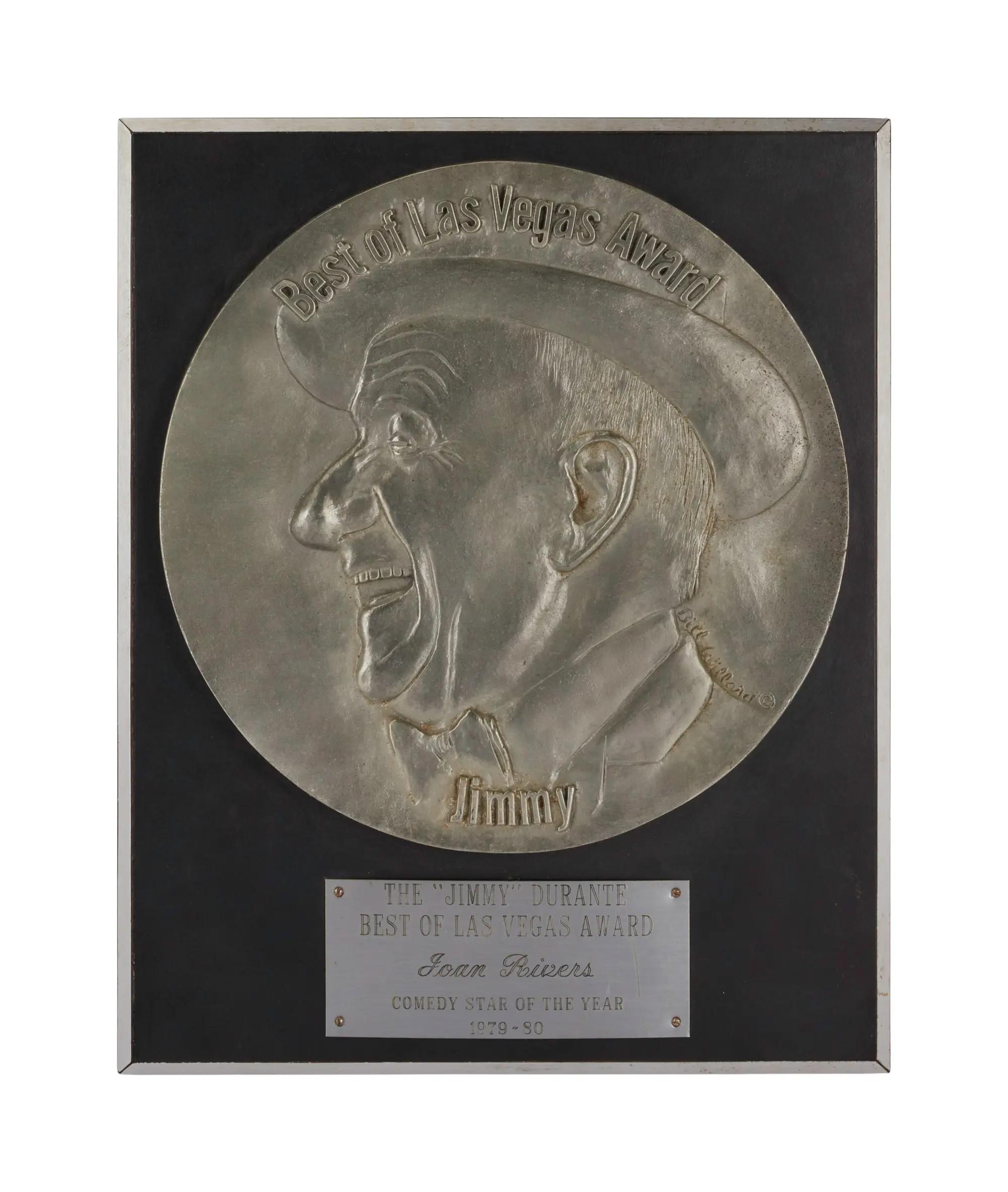 Lot #11 | 1979-80 "Jimmy" Durante Comedy Star of the Year Award Lot 11 Joan Rivers 1979-80 "Jimmy" Durante Comedy Star of the Year Award