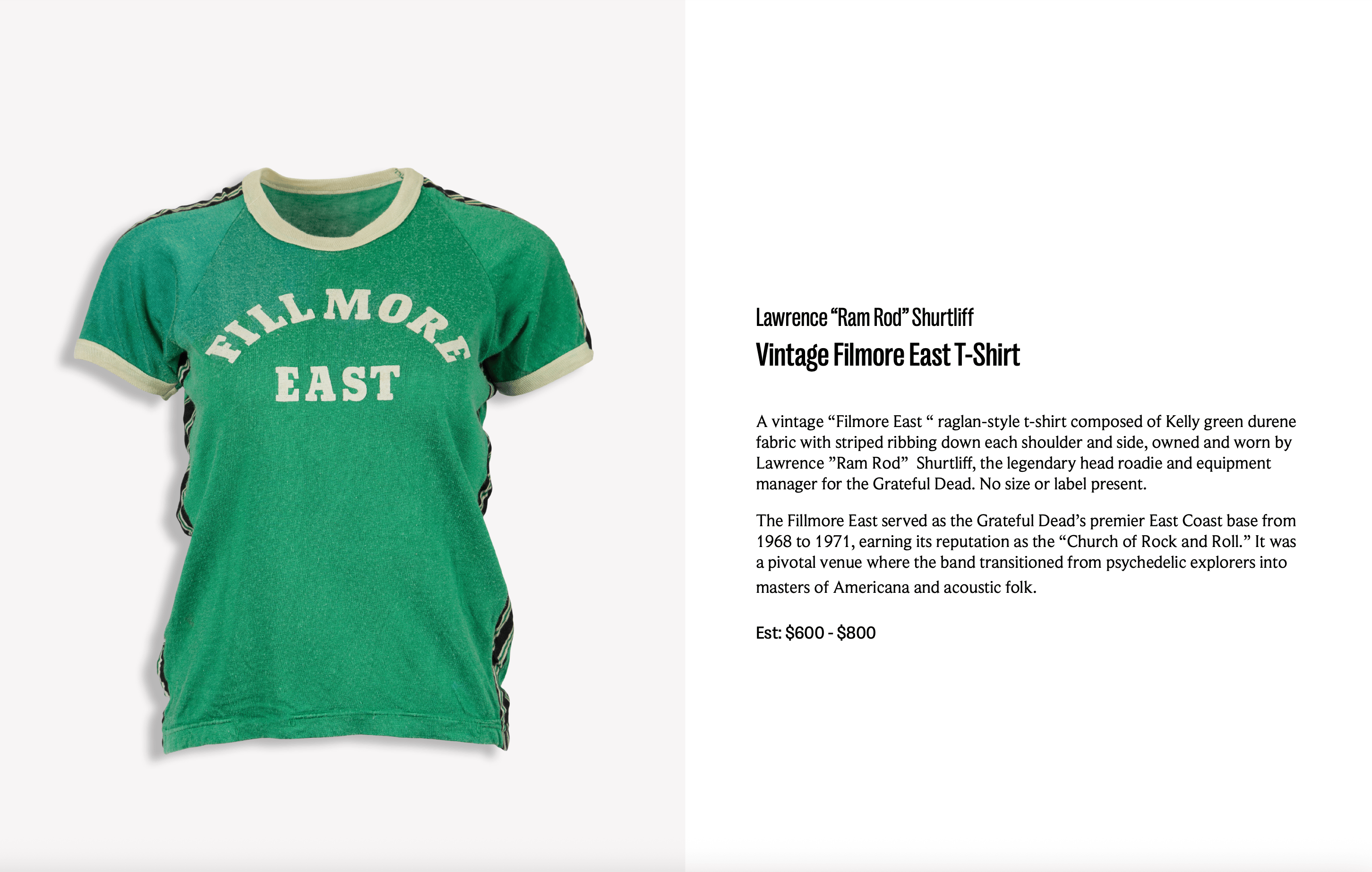 vintage fillmore east t shirt