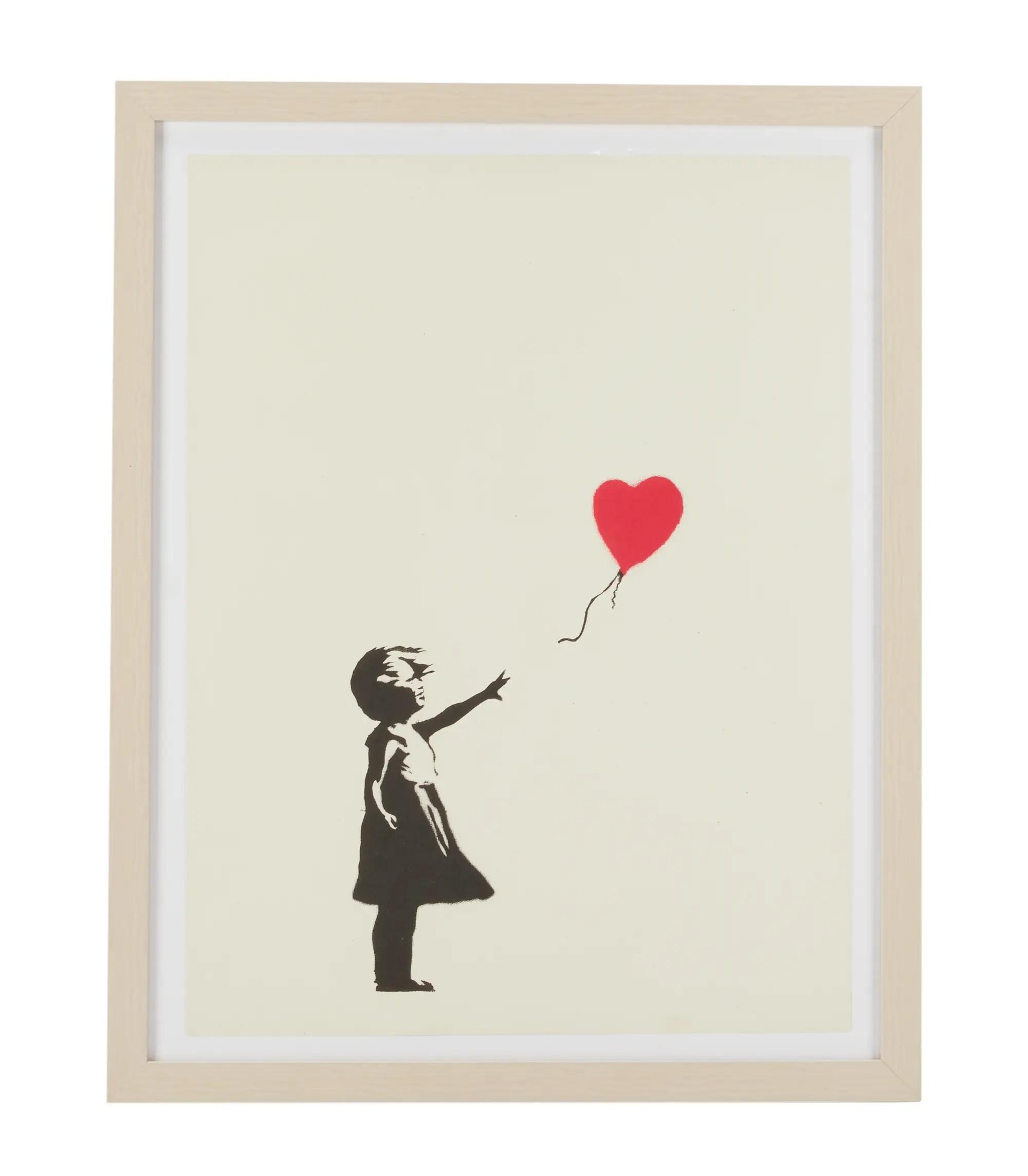 Lot number 28  Banksy Girl with Balloon aka Balloon Girl Proof Print