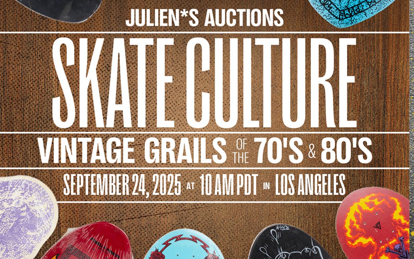 auction posters for skate culture and street art sales