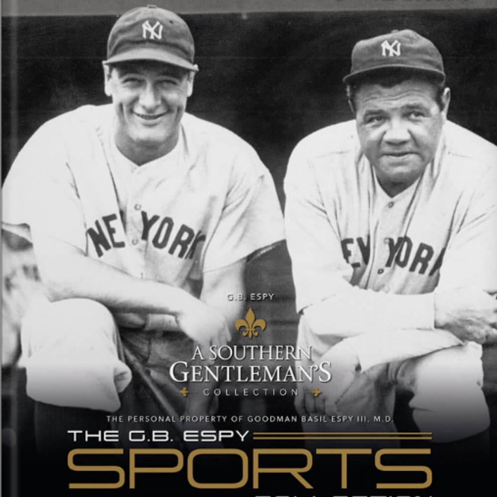 A poster for Julien's Auction sale of Goodman Basil Espy's Sports collection