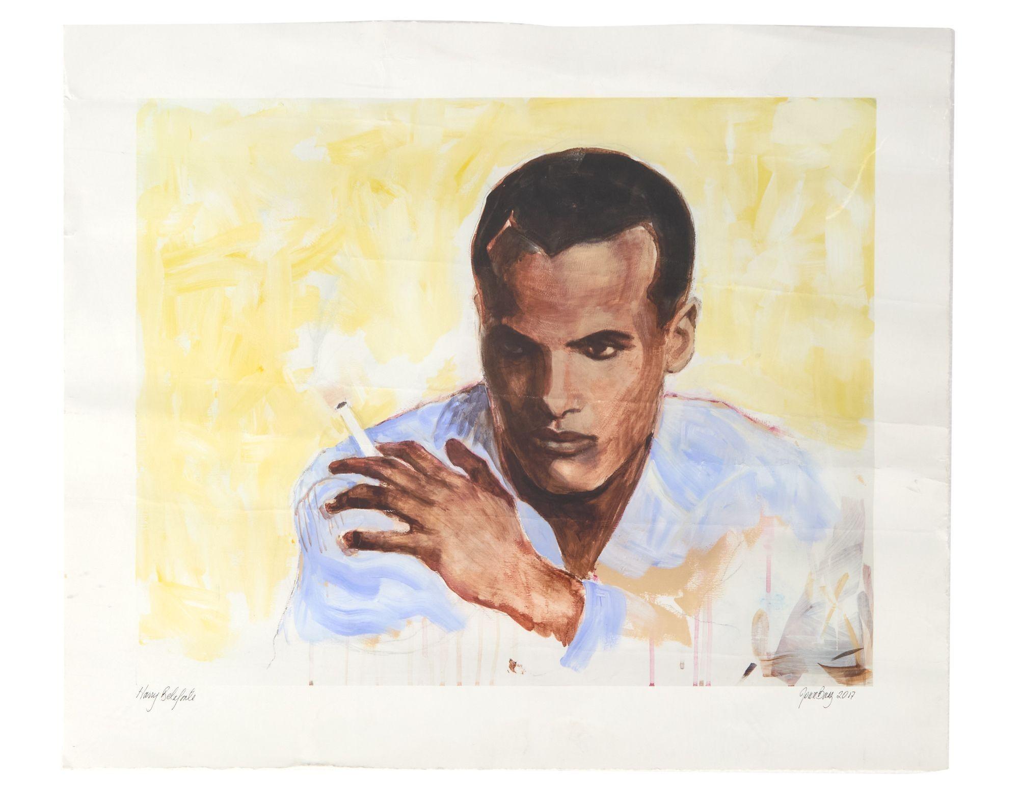 Joan Baez Signed 2017 Portrait of Belafonte