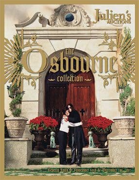 A poster fro The Osbourne Collection at Julien's Auctions