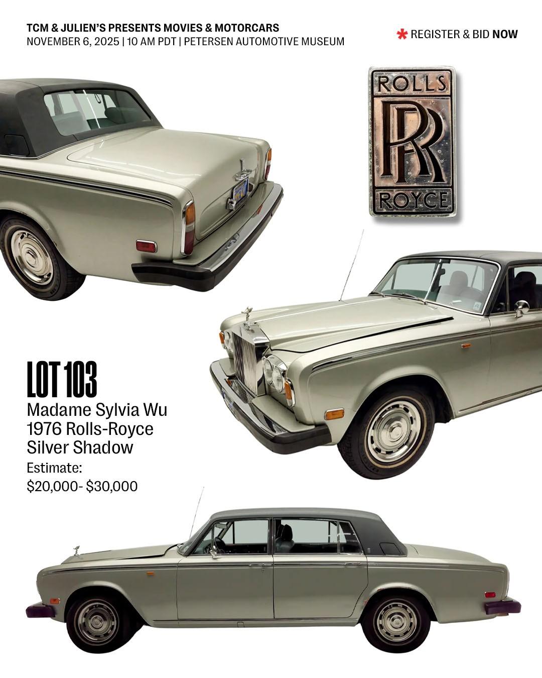 a compilation featuring multiple angles of madame wu's rolls royce