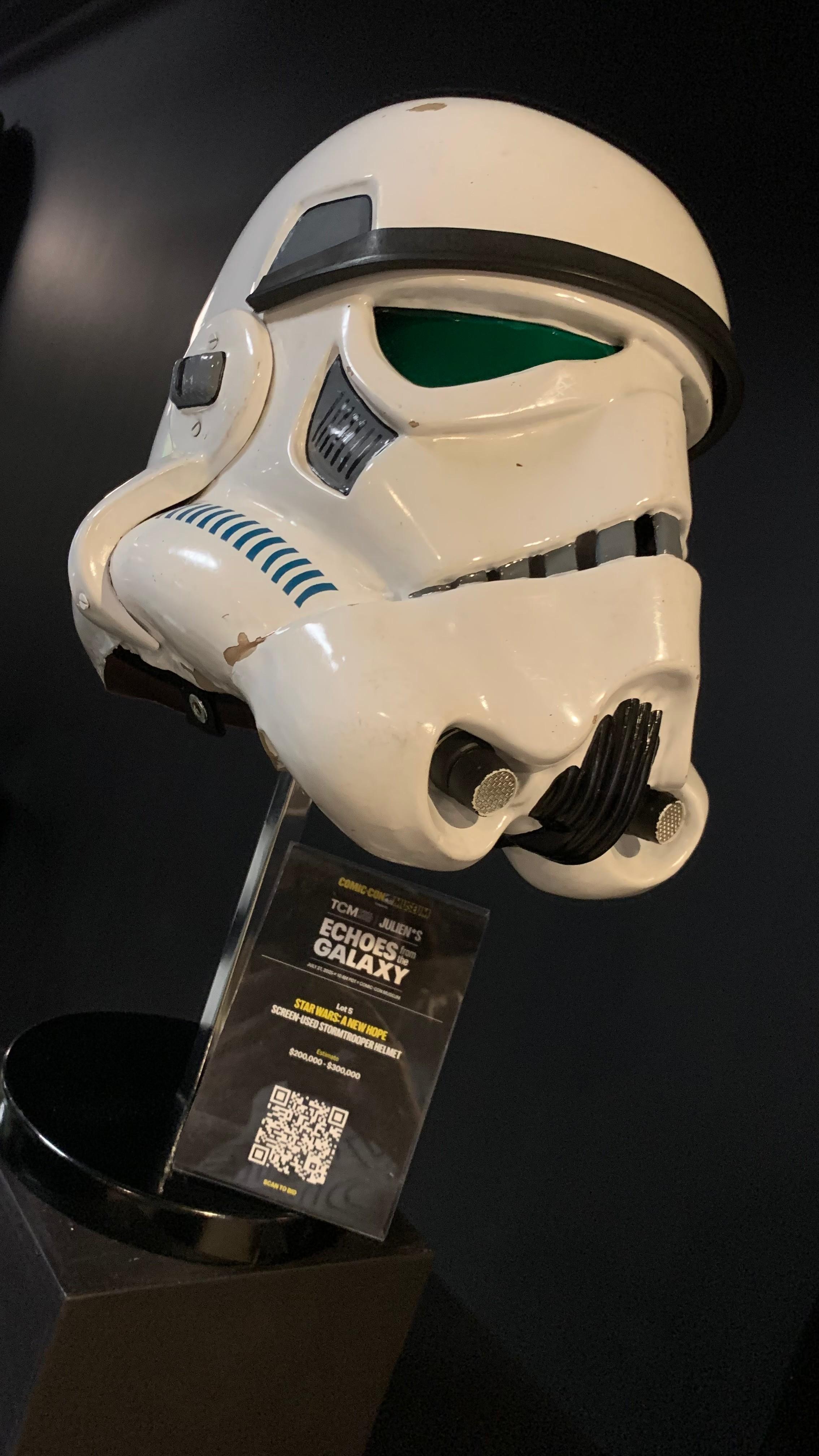 a star wars artifacts on display at the comic con museum
