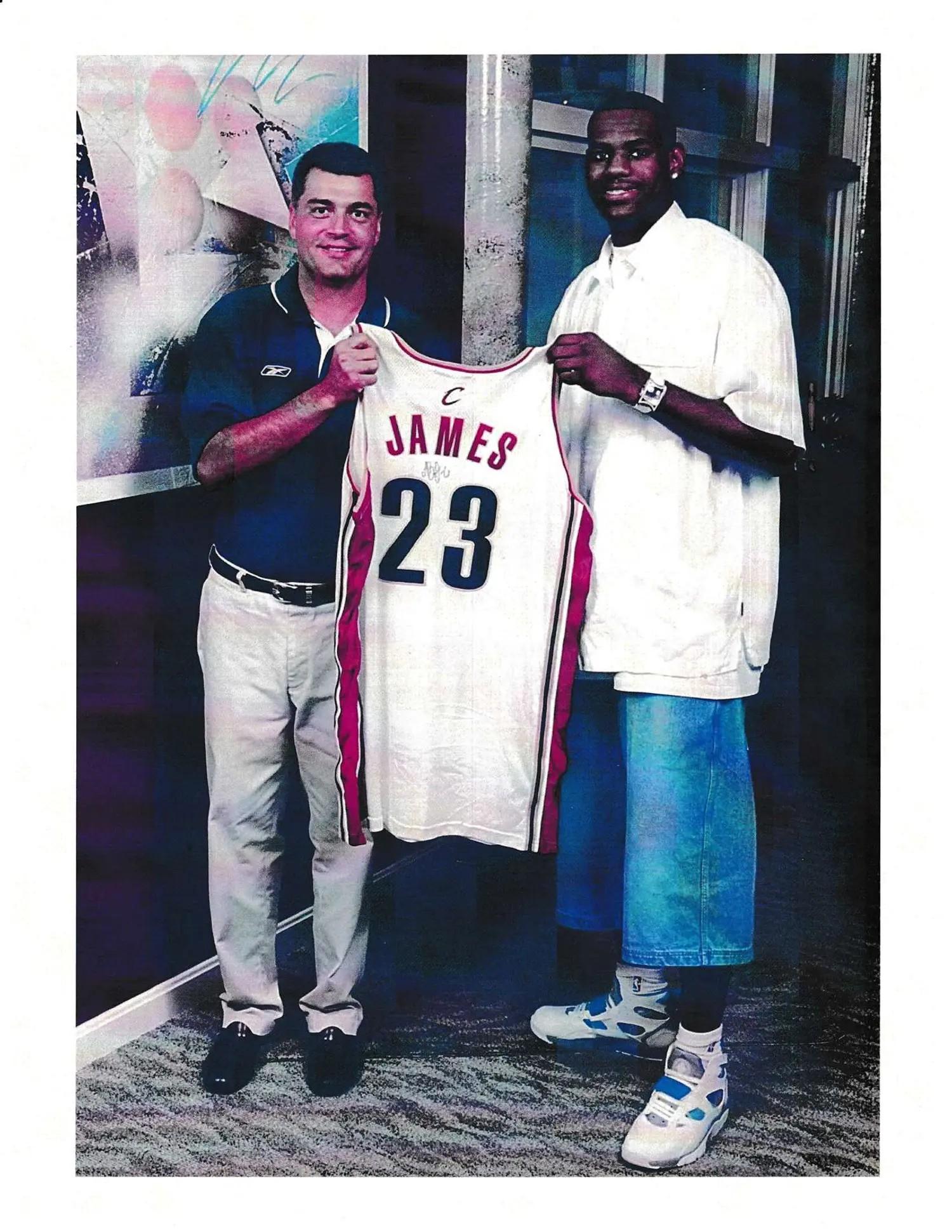 LeBron James Game-Worn and Signed Rookie Year Cavaliers Jersey