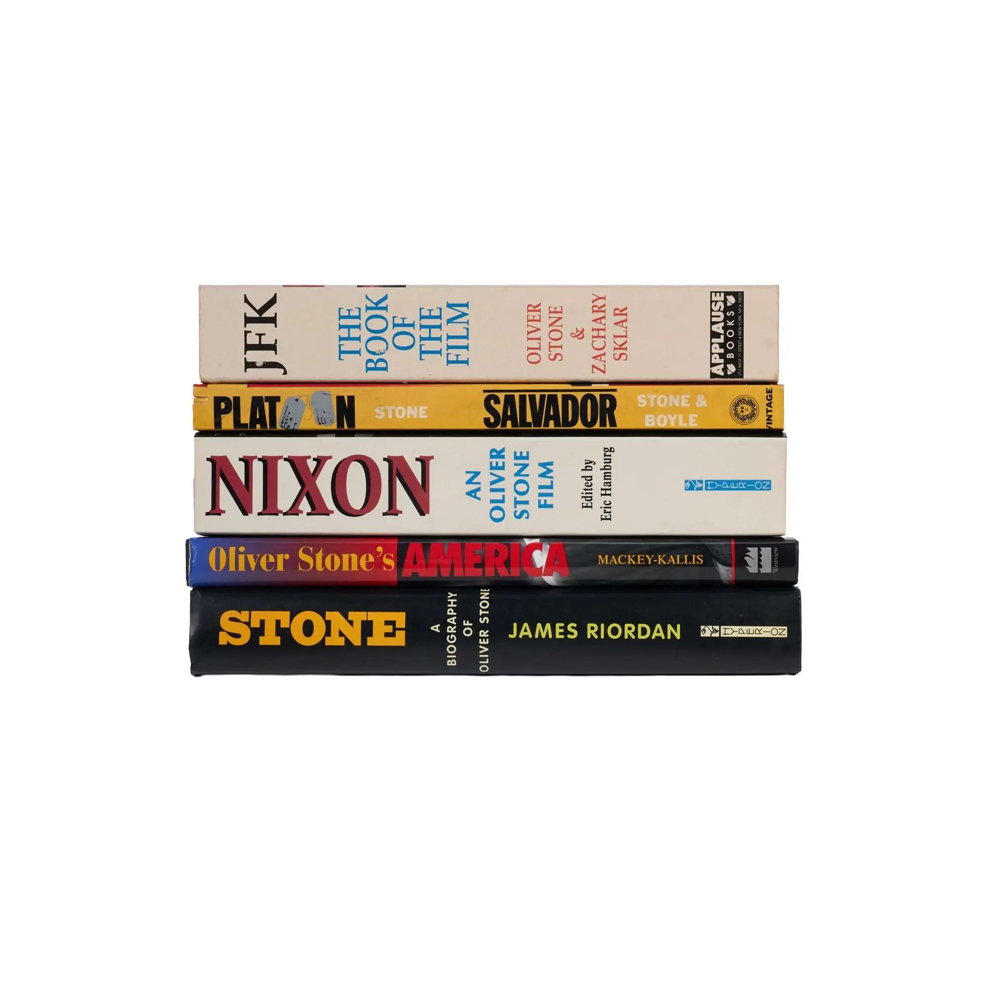 Lot #273  Oliver Stone Five Signed First Editions