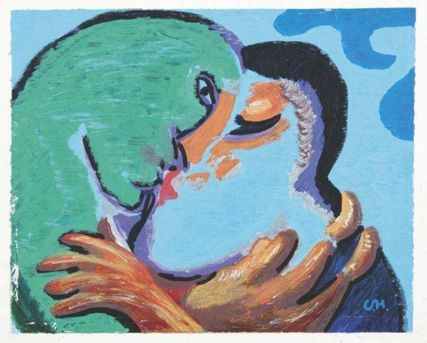 DAVID HOCKNEY - TRISTAN KISSING ISOLDE DAVID HOCKNEY - TRISTAN KISSING ISOLDE