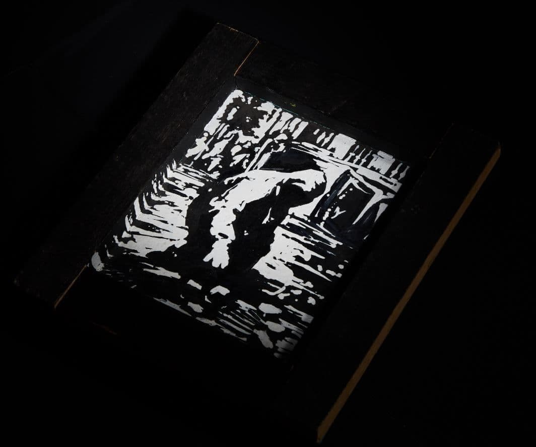 Banksy Hooded Figure Original Painting