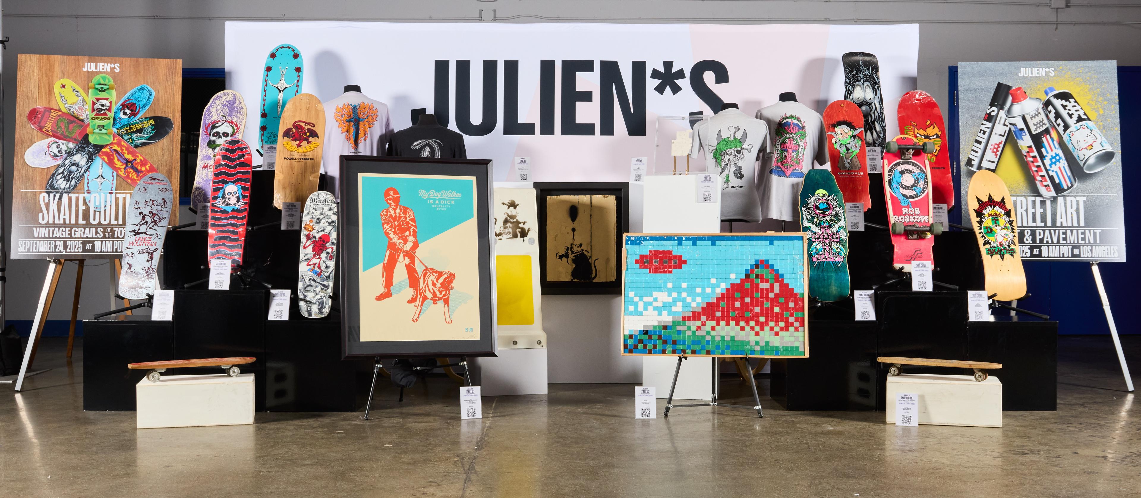 Julien's Auctions in-house exhibition for Skate Culture and Street Art auctions
