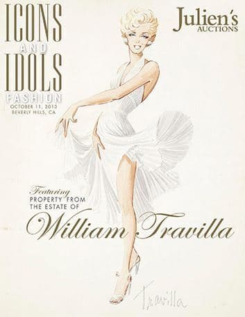 A poster for Julien's Auctions Icons and Idols Fashion 2013