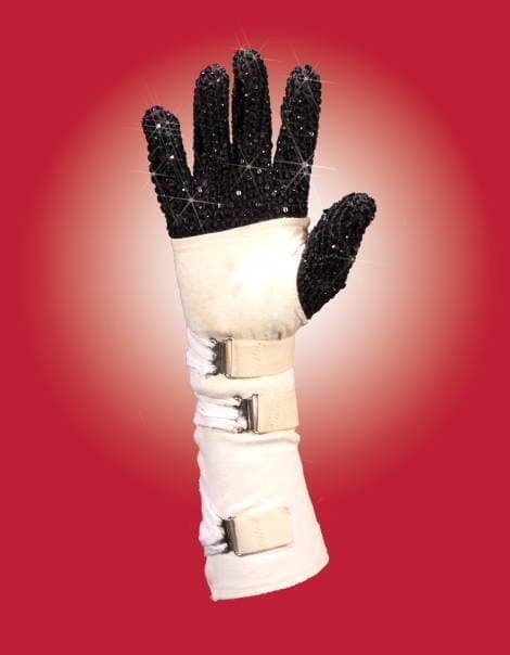 MICHAEL JACKSON BLACK GLOVE AND ARM BRACE