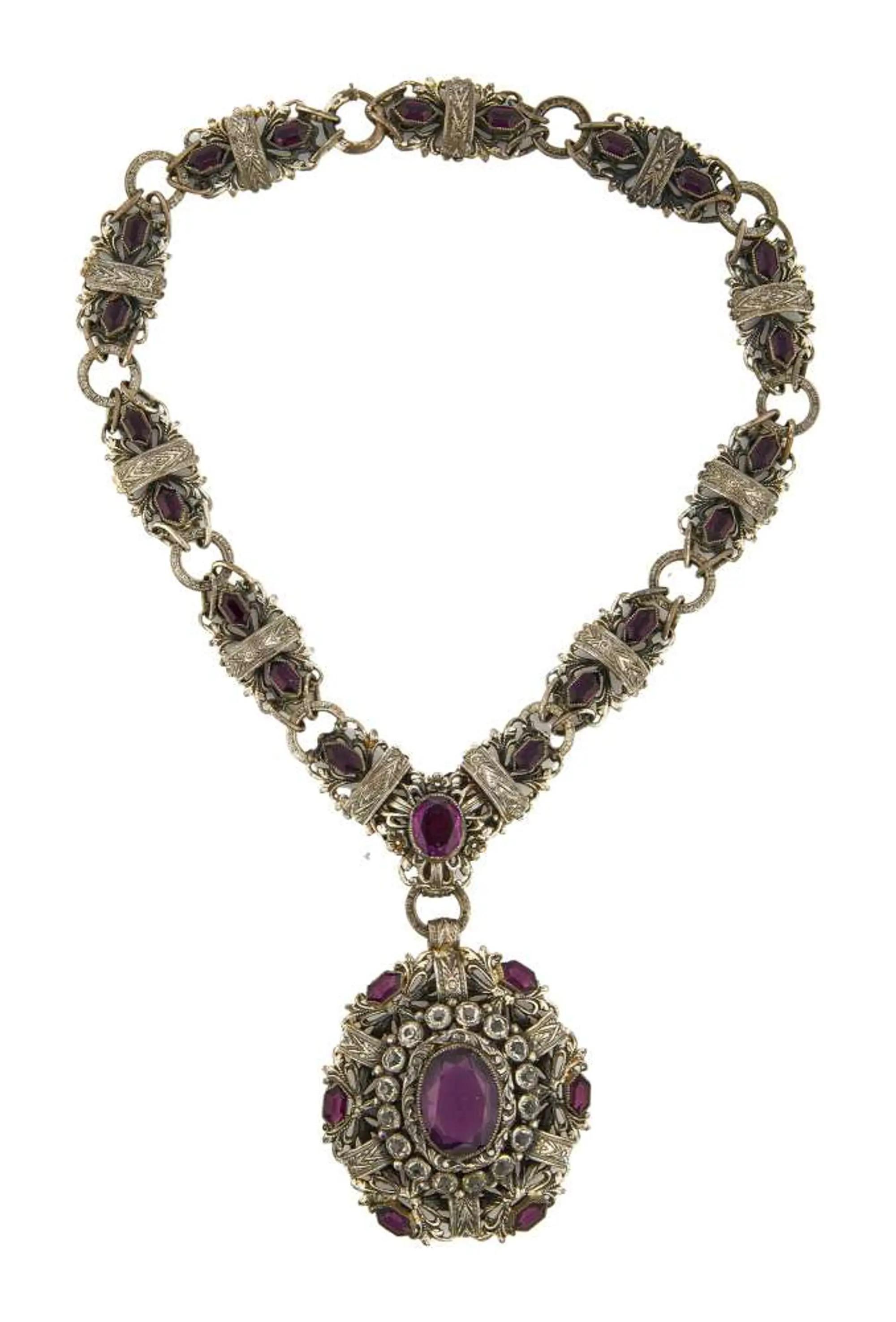 Lot #142  Bette Davis Necklace by Joseff with Photo