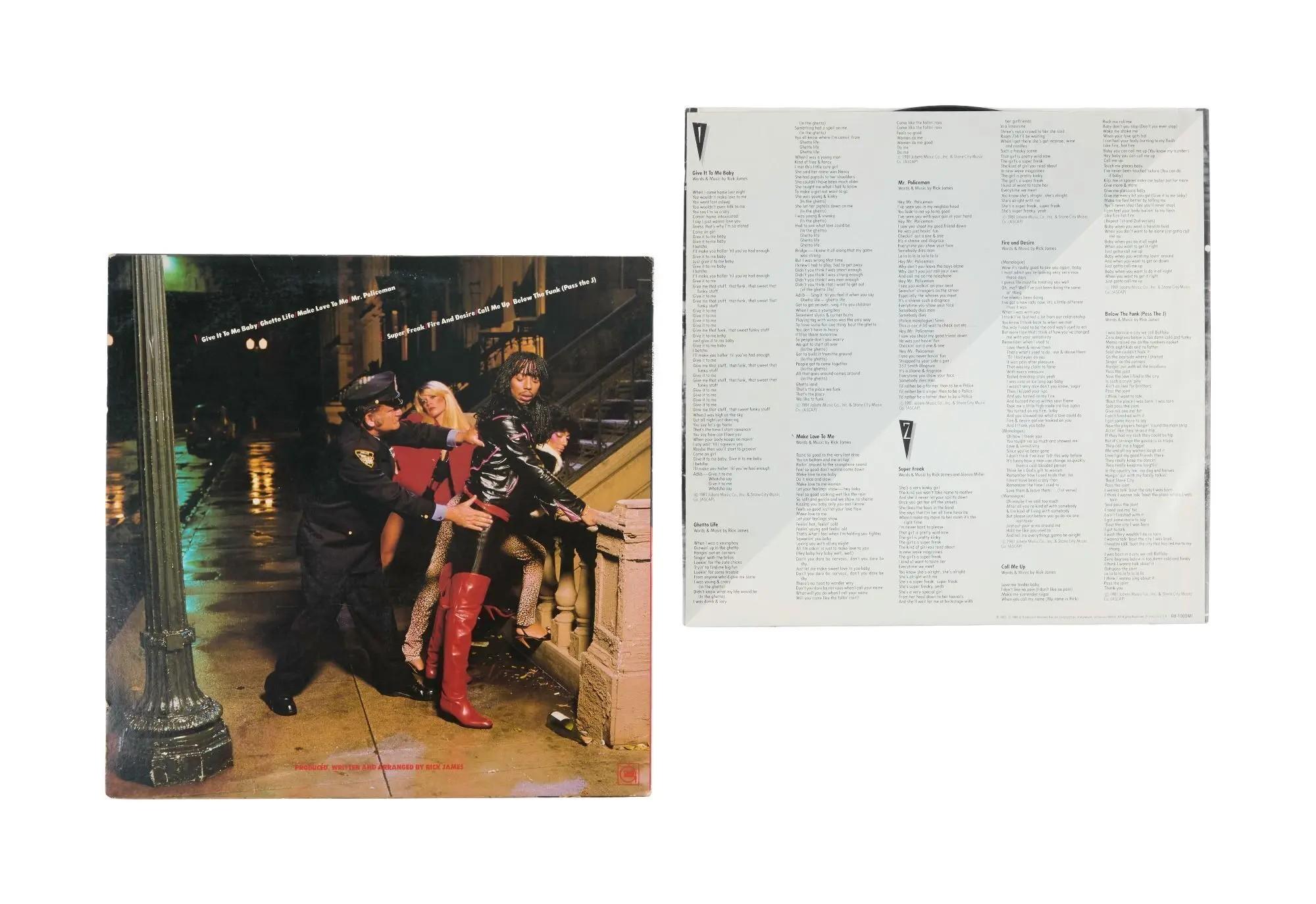 Rick James Handwritten "Street Songs" Album Special Thanks Section and Unreleased Lyrics