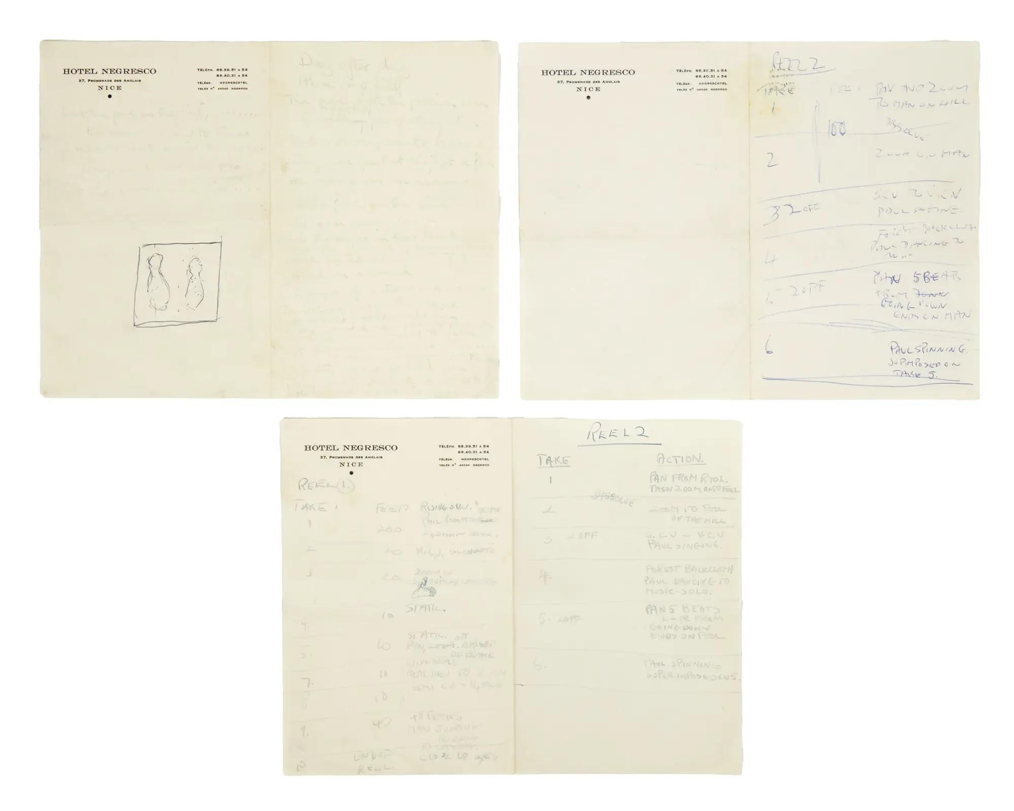 The Fool On The Hill Music Video Paul McCartney Handwritten Notes