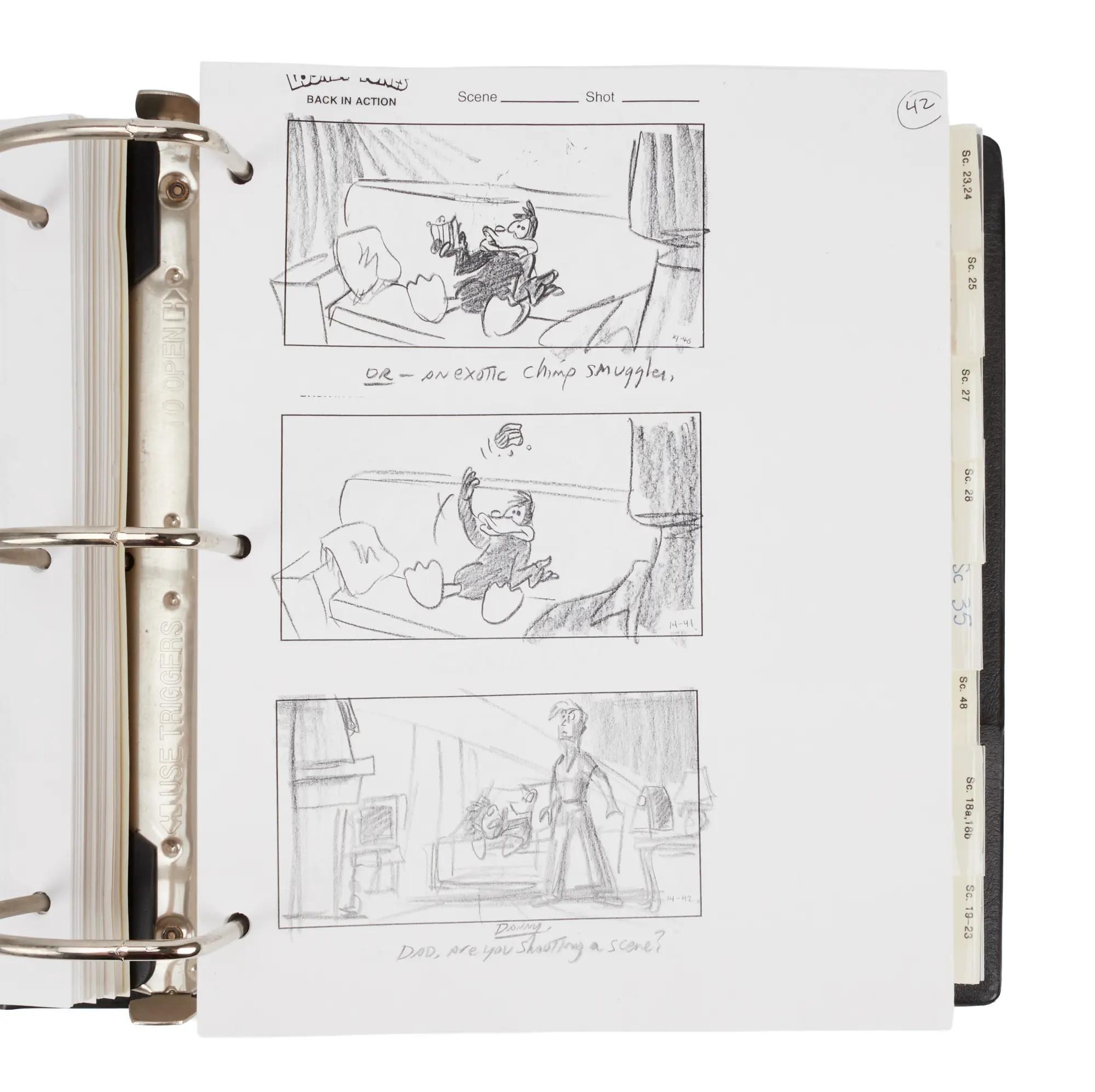 Looney Tunes Back in Action Storyboard Copy Binder