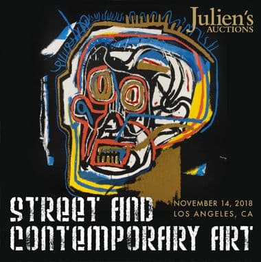 A poster for Julien's Auctions Street and Contemporary Art 