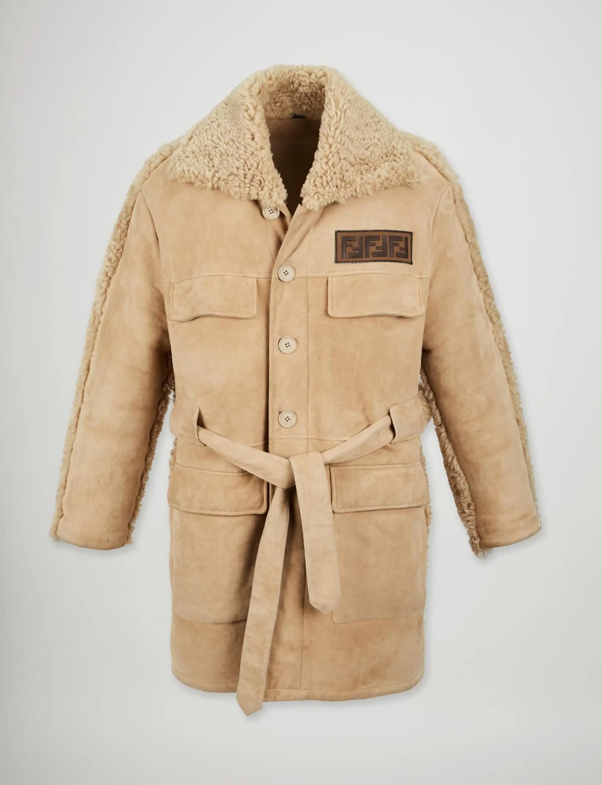 a beige over coat