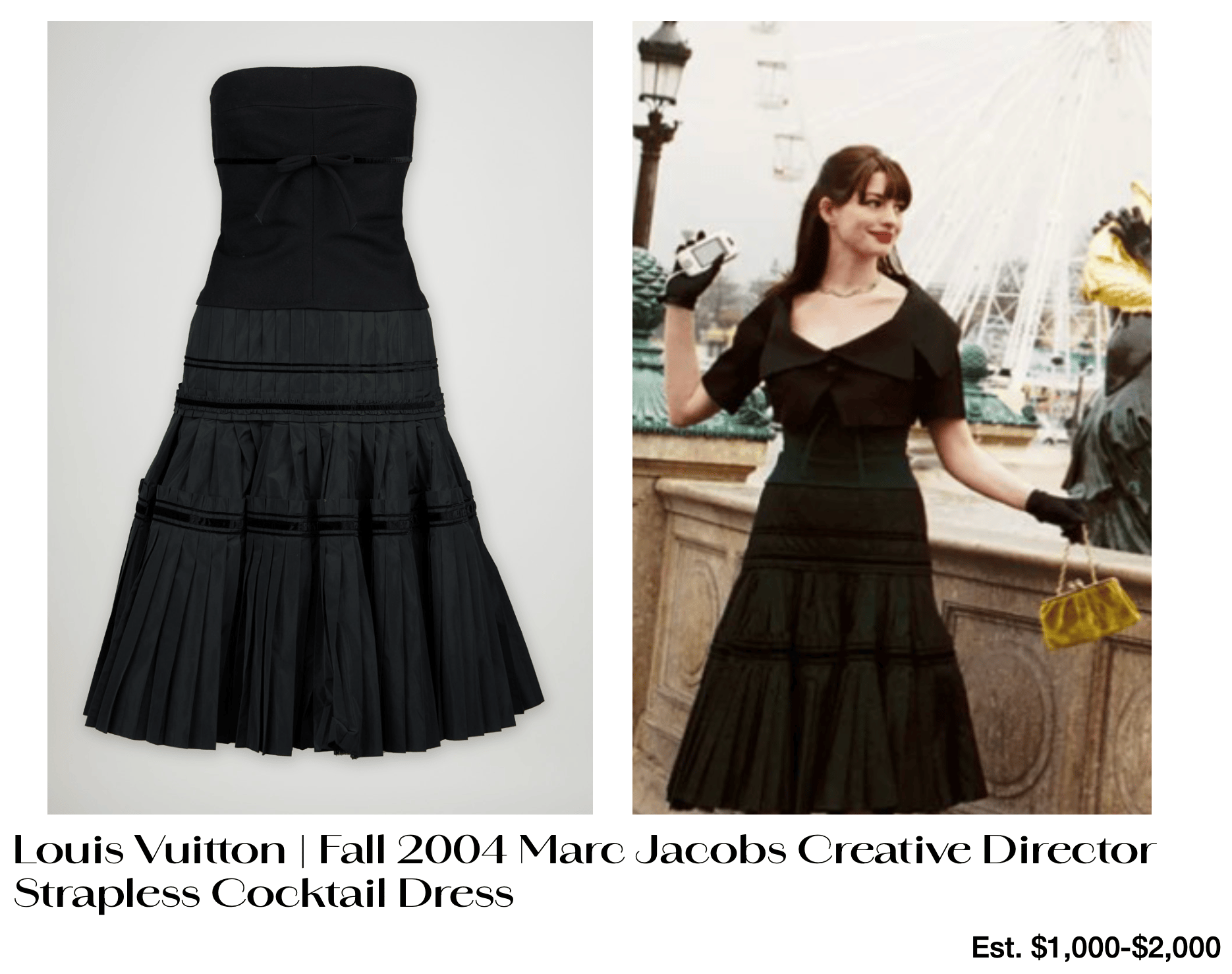 louis vuitton strapless cocktail dress from fall 2004