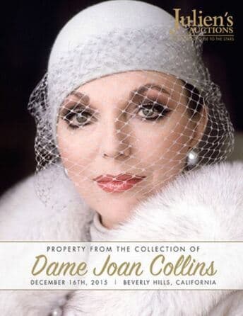 Julien's Auctions poster with Dame Joan Collins
