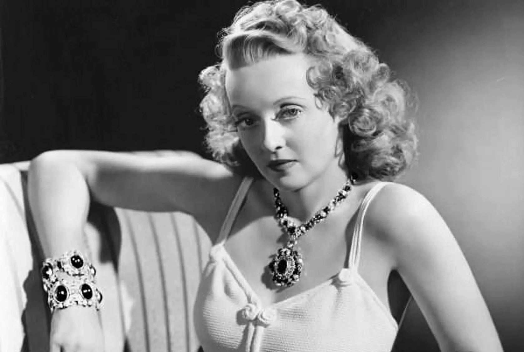 Lot #142  Bette Davis Necklace by Joseff with Photo
