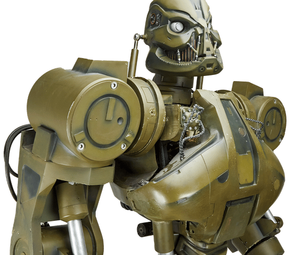 a robot with the number 4 on it