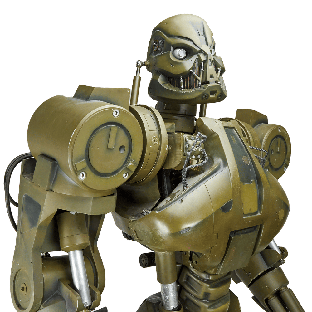 a robot with the number 4 on it