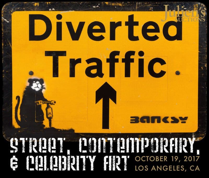 A poster for Julien's Auctions Street, Contemporary, and Celebrity Art