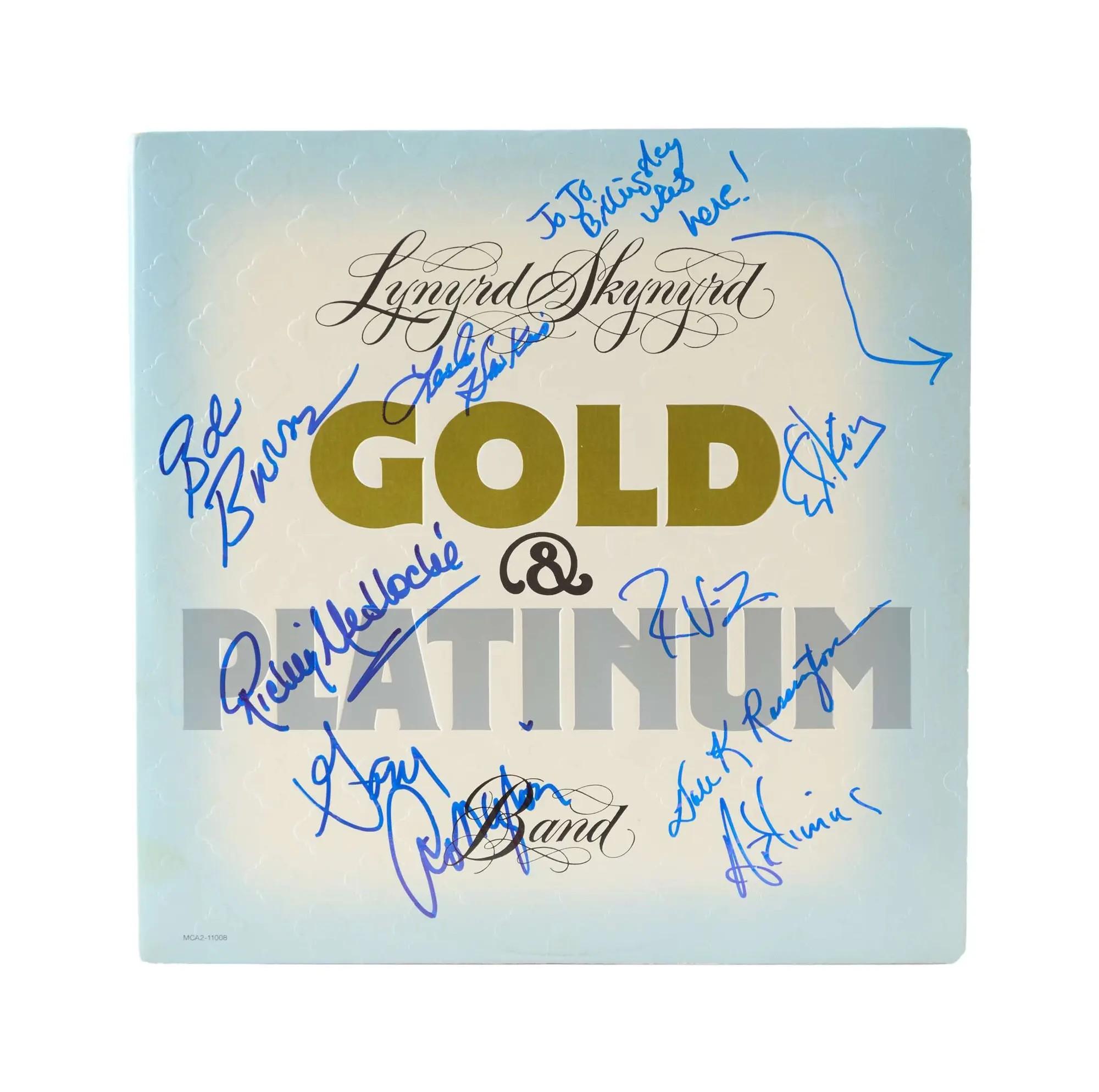 Lot #4  Lynyrd Skynyrd Multi-Signed “Gold & Platinum” Record Album