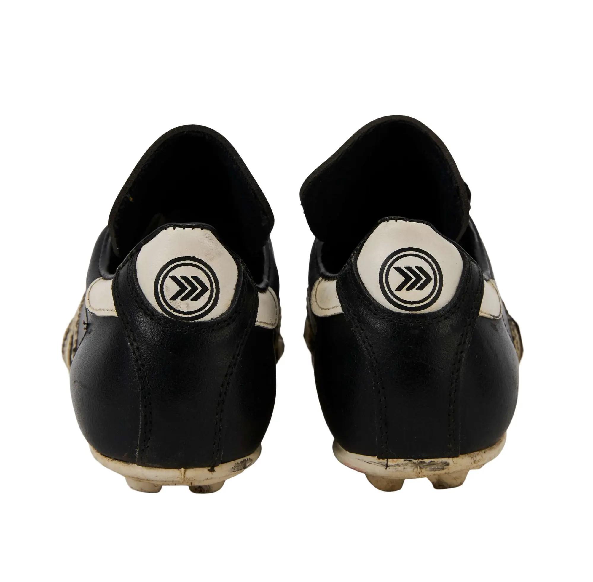 Lot #75  Diego Maradona Match-Worn 1969 Cebollitas Boots (MEARS)