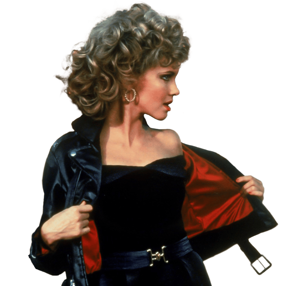 a woman wearing a black leather jacket with a red lining