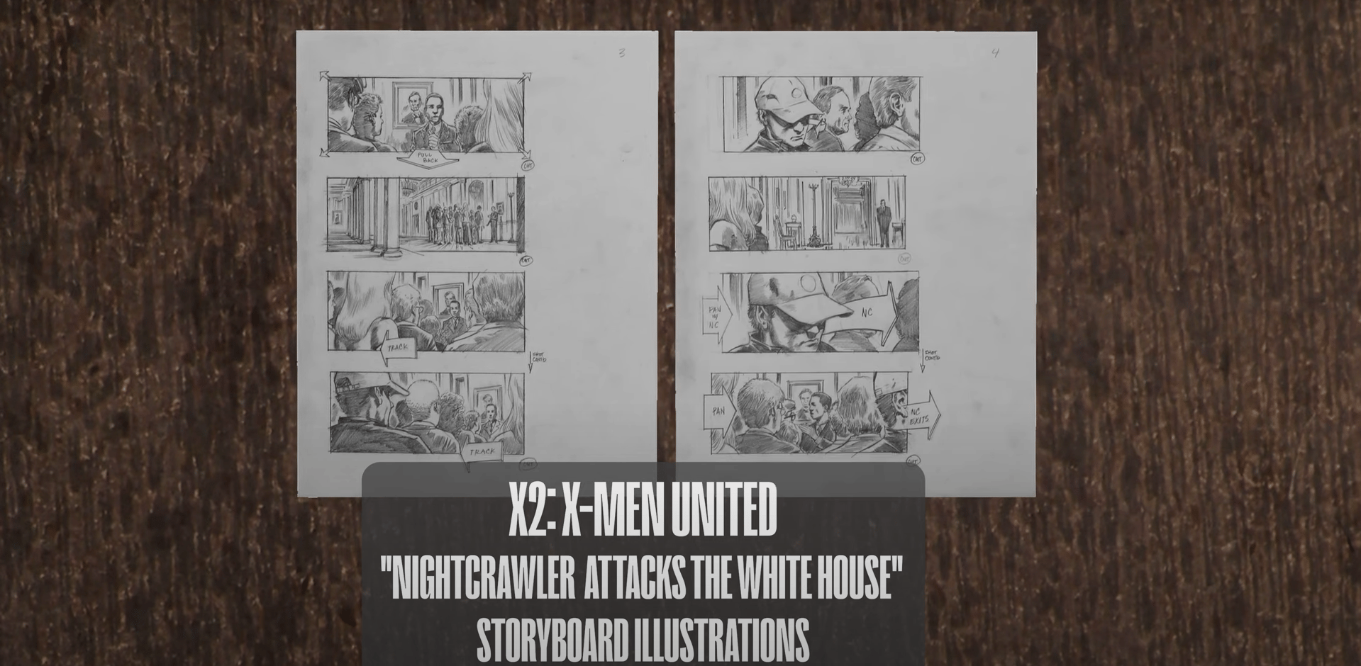 x2 x men united nightcrawler attacks the white house storyboard illustrations