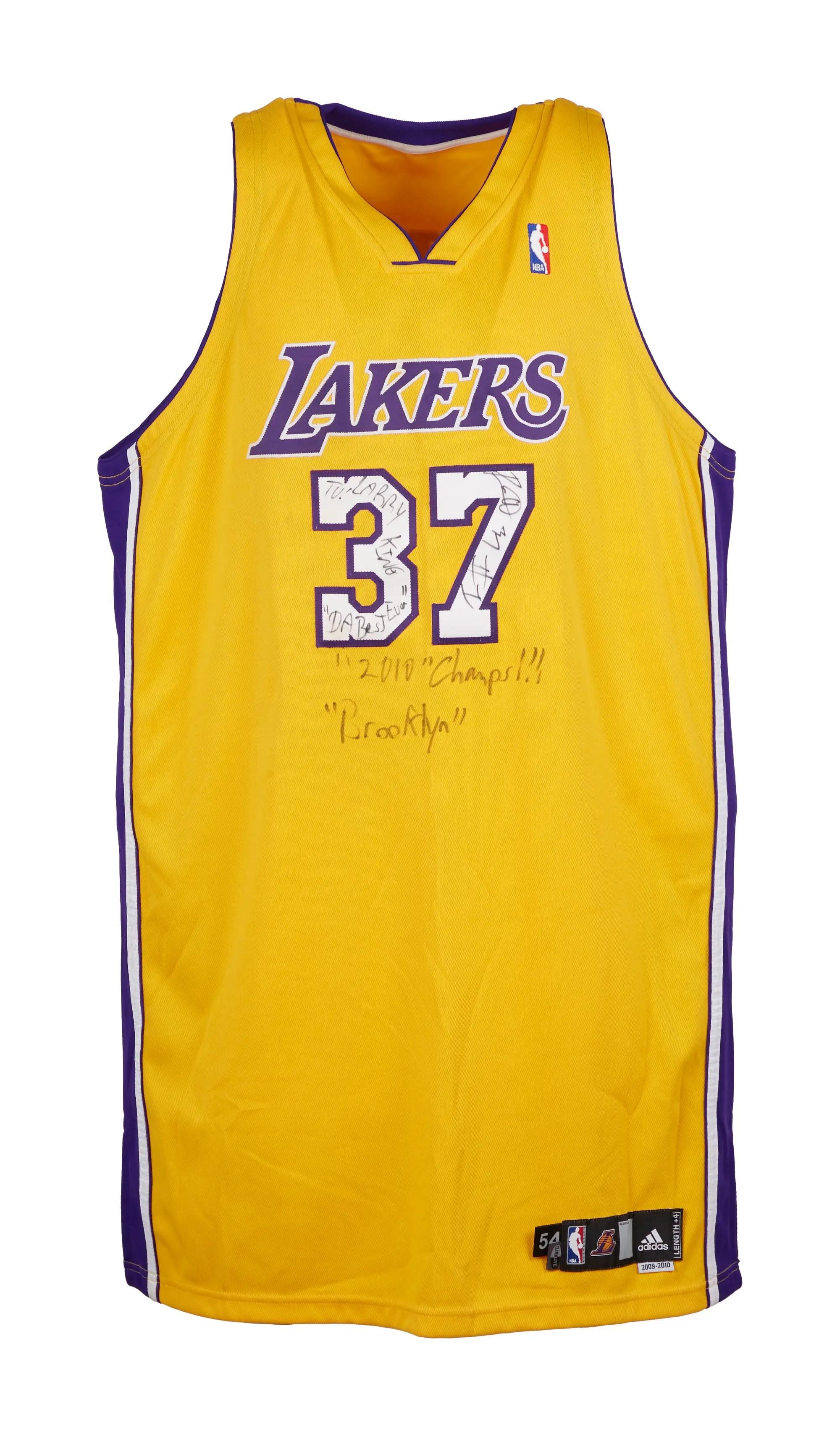 Lot #357. Larry King | 2010 Ron Artest Signed Lakers Jersey Lot #357. Larry King | 2010 Ron Artest Signed Lakers Jersey