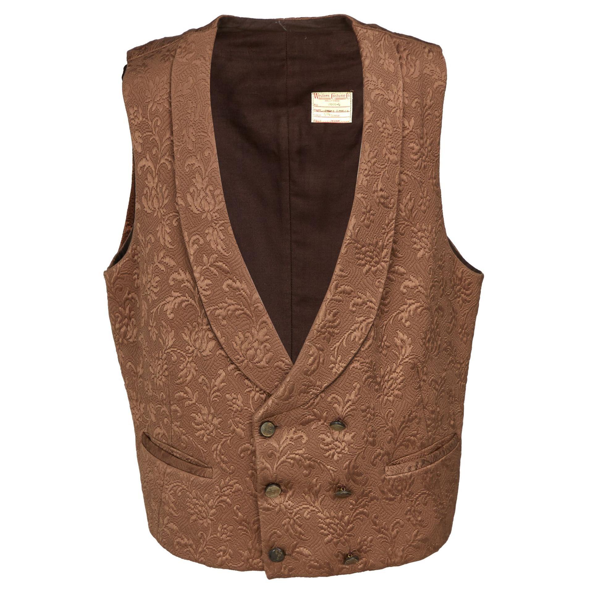 a brown western suit vest