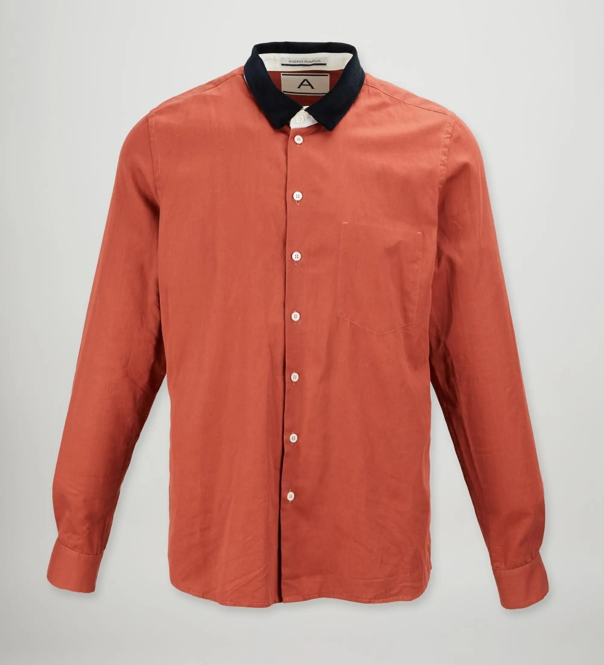 a salmon colored dress shirt