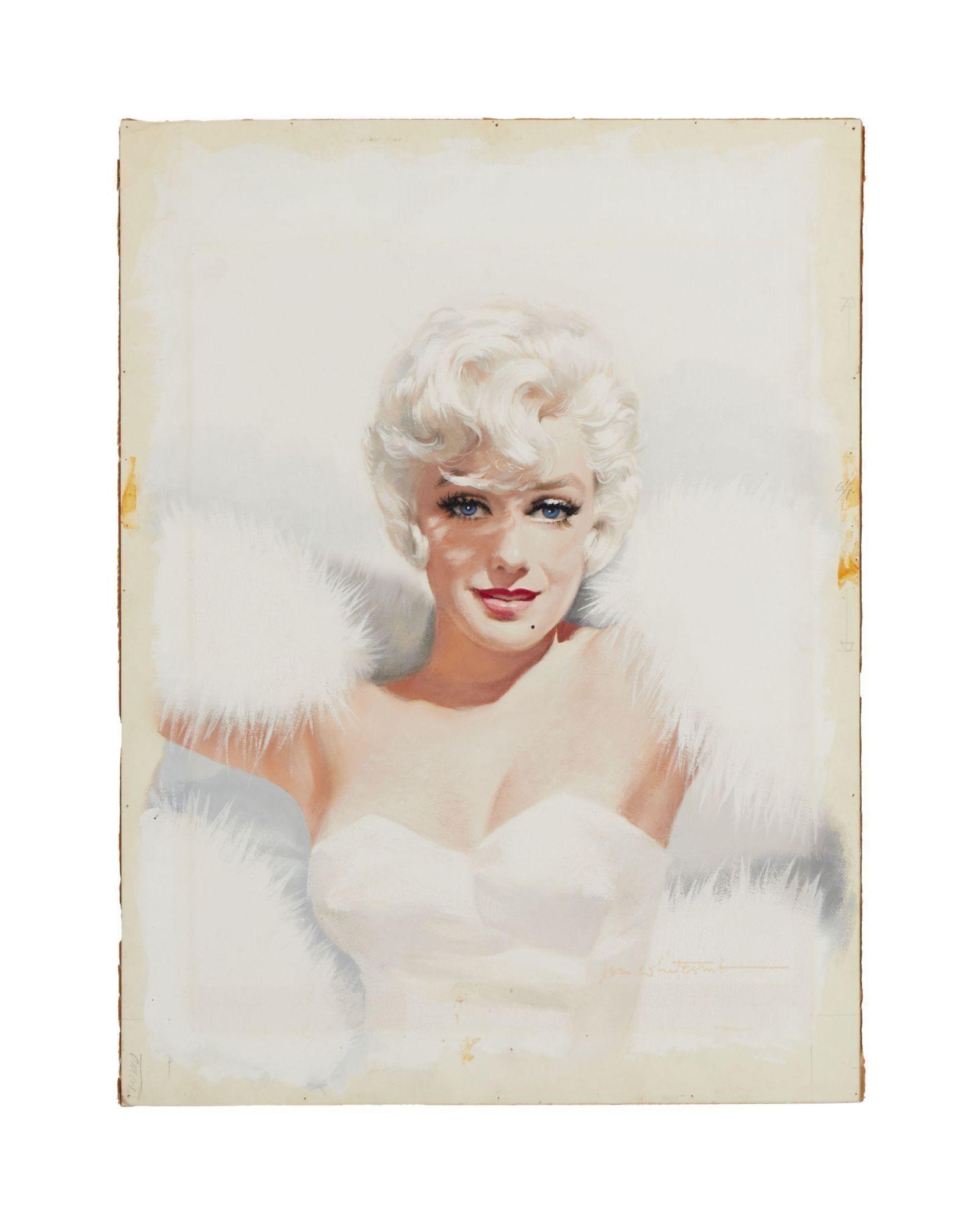 Lot #1  Marilyn Monroe 1959 Original Gouache Painting by Jon Whitcomb for the Cover of Cosmopolitan Magazine