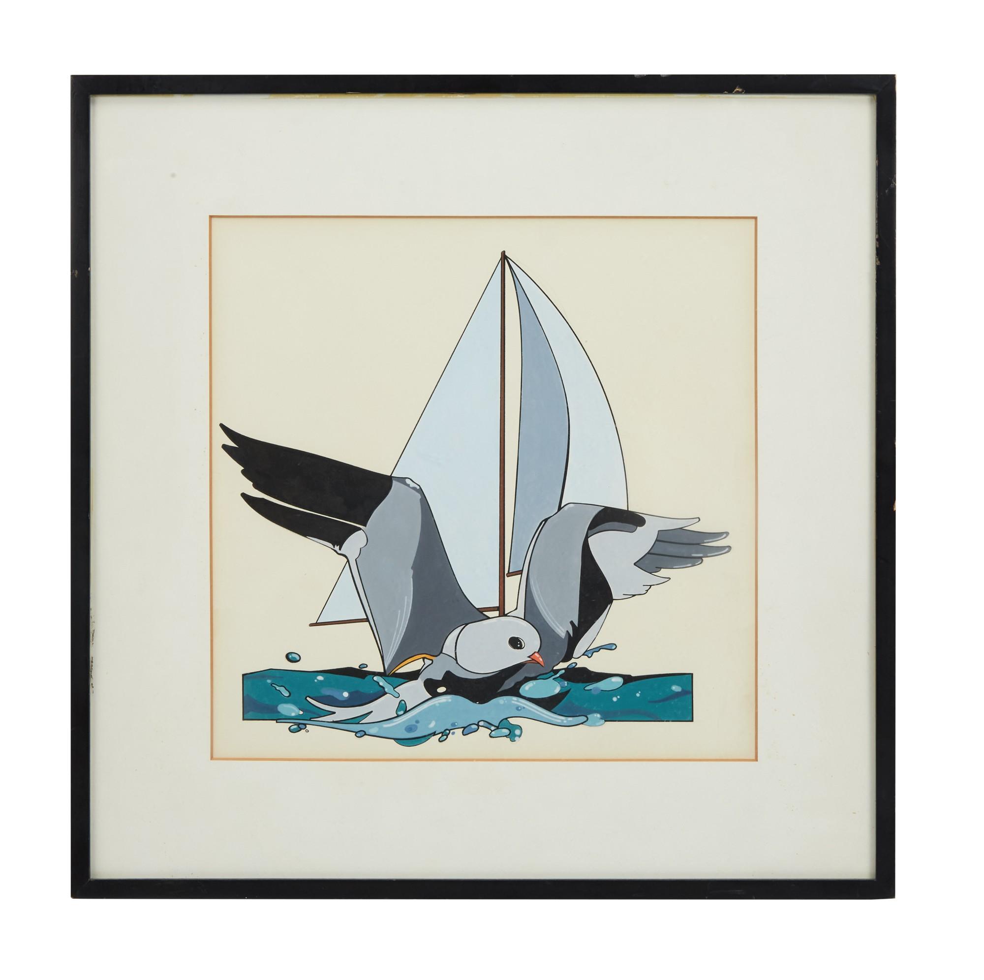 Patrick Nagel Seagull and Sailboat Drawing | Estimate: $4,000-$6,000 Patrick Nagel Seagull and Sailboat Drawing Estimate: $4,000-$6,000