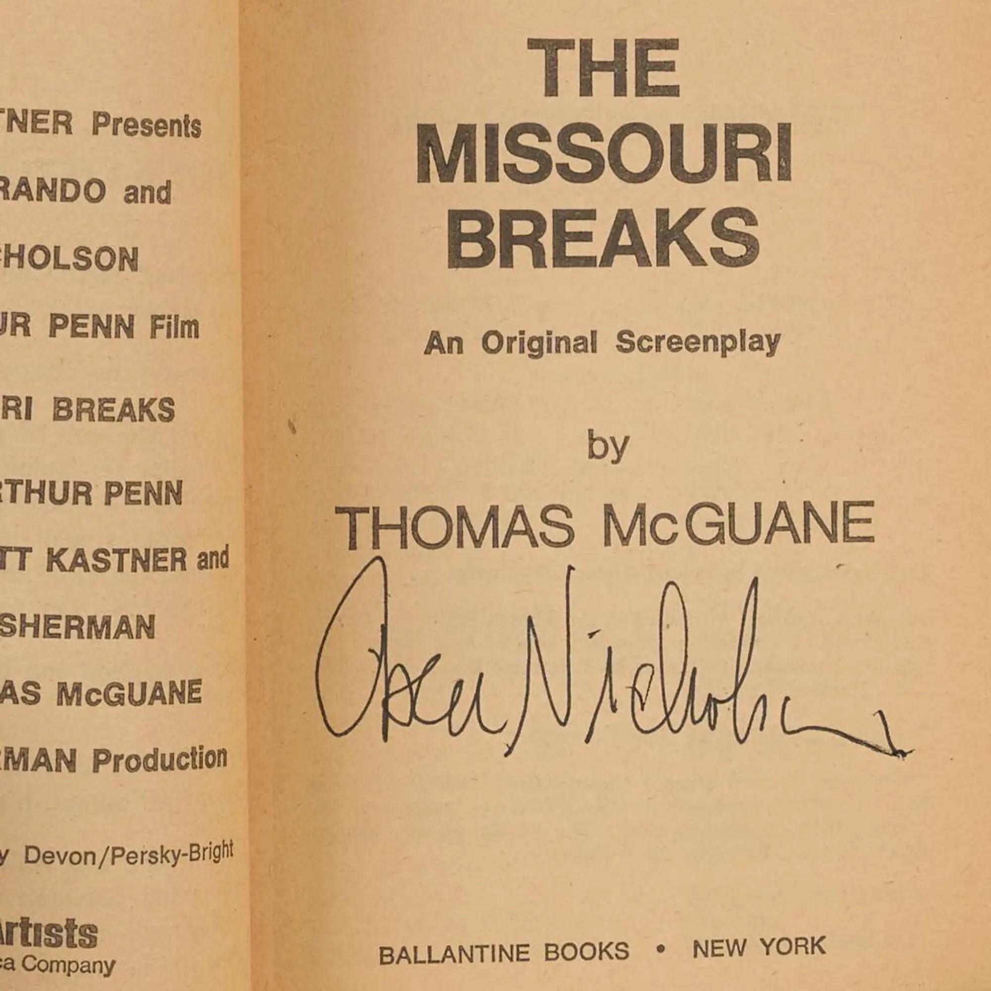 Lot #269  Jack Nicholson Signed Edition of The Missouri Breaks