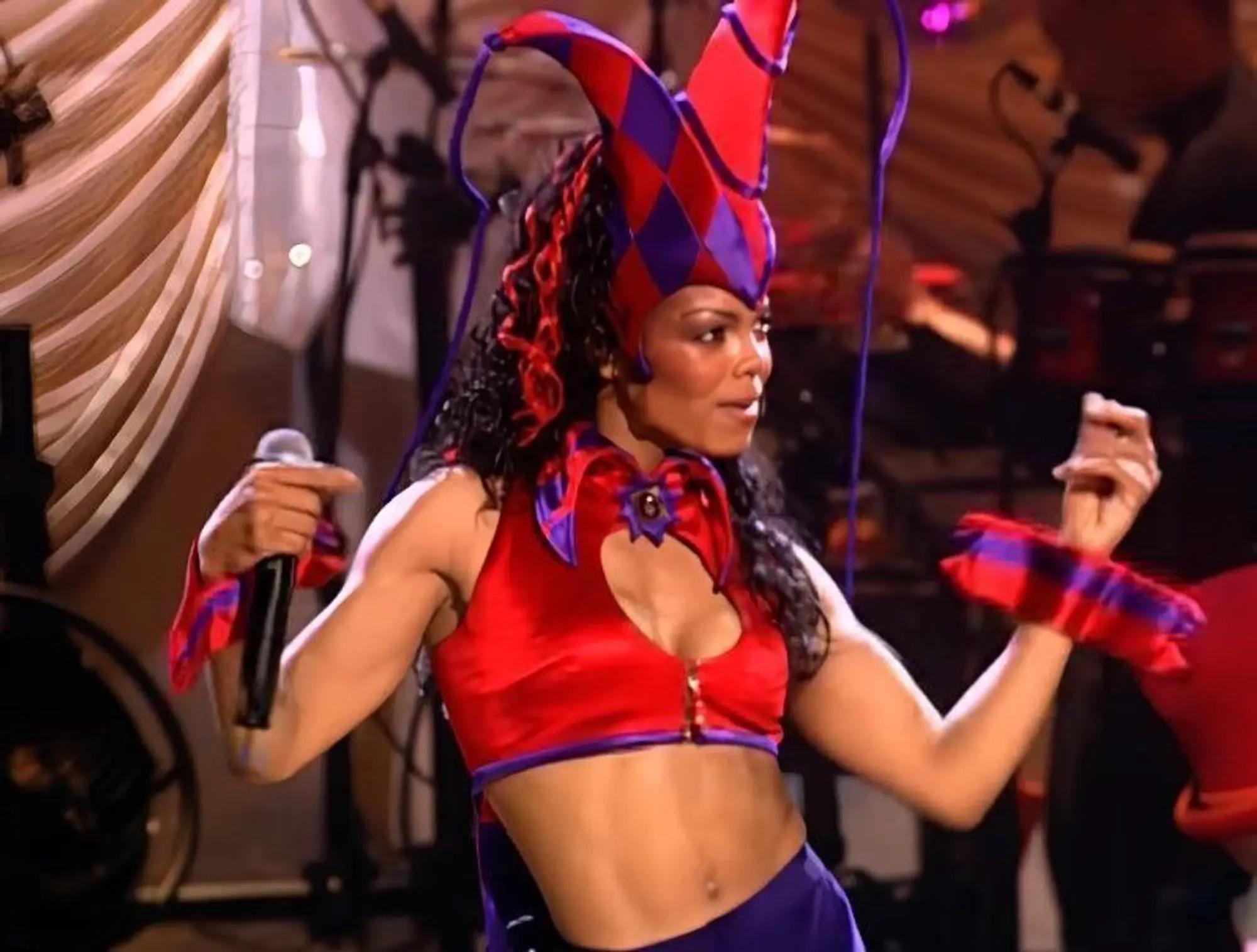 Lot #787 Janet Jackson 1998-1999 "Velvet Rope Tour" Stage-Worn Jester Ensemble