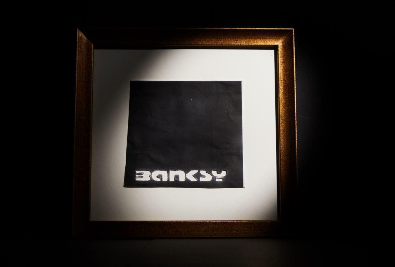 Banksy Signature Original Hand-Cut Stencil