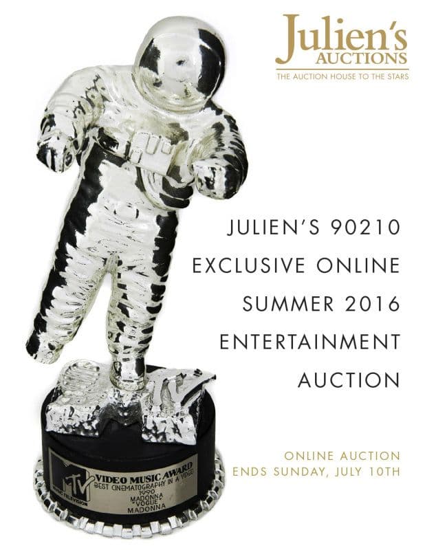 Julien's 90210 exclusive online summer 2016 entertainment auction