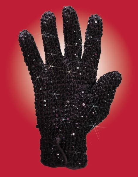 MICHAEL JACKSON BLACK GLOVE AND ARM BRACE