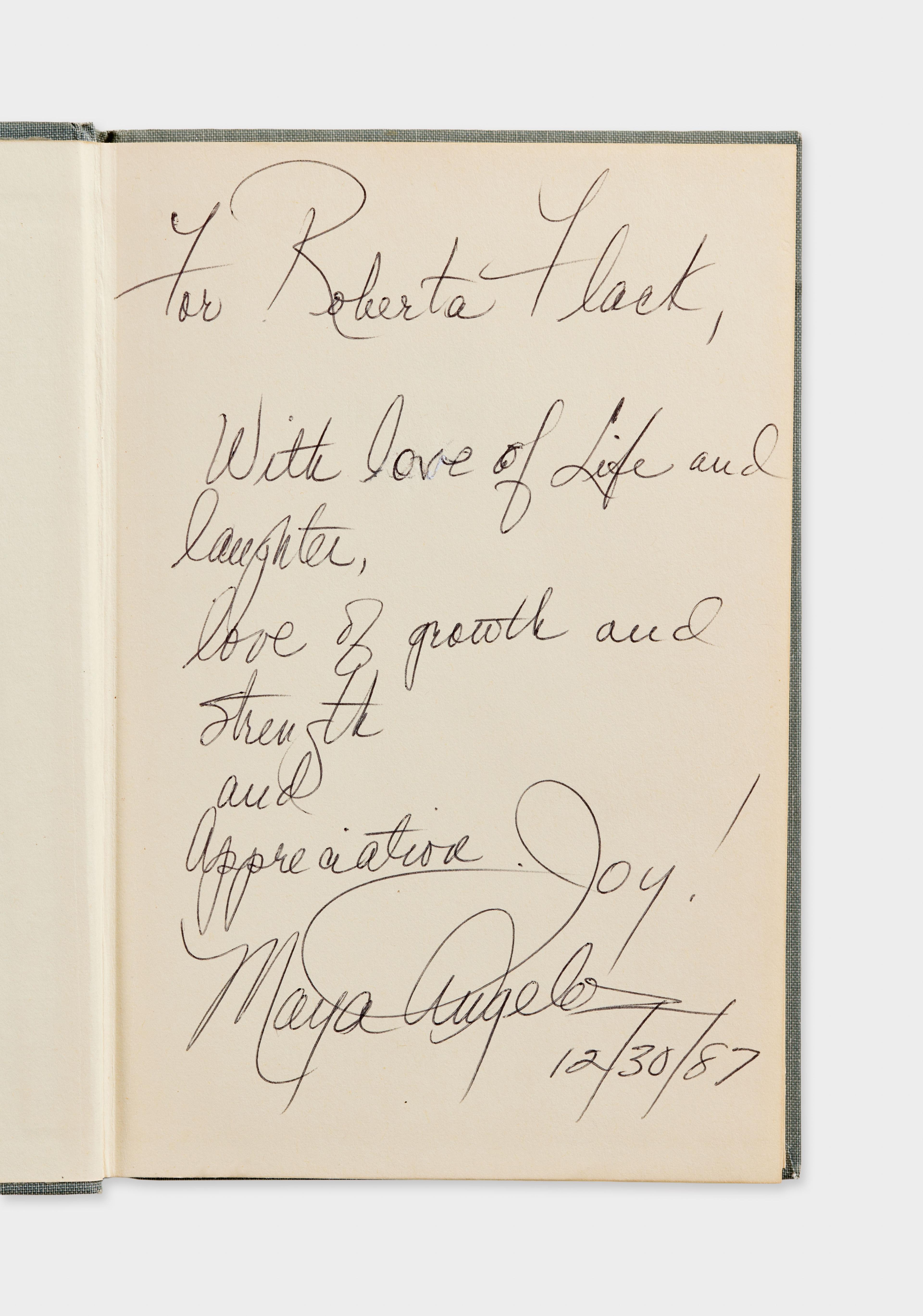 Maya Angelou Gifted and Signed Rollo May