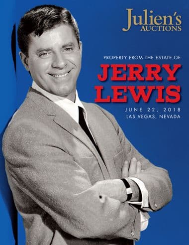 Jerry Lewis is on a poster for Julien's Auctions 