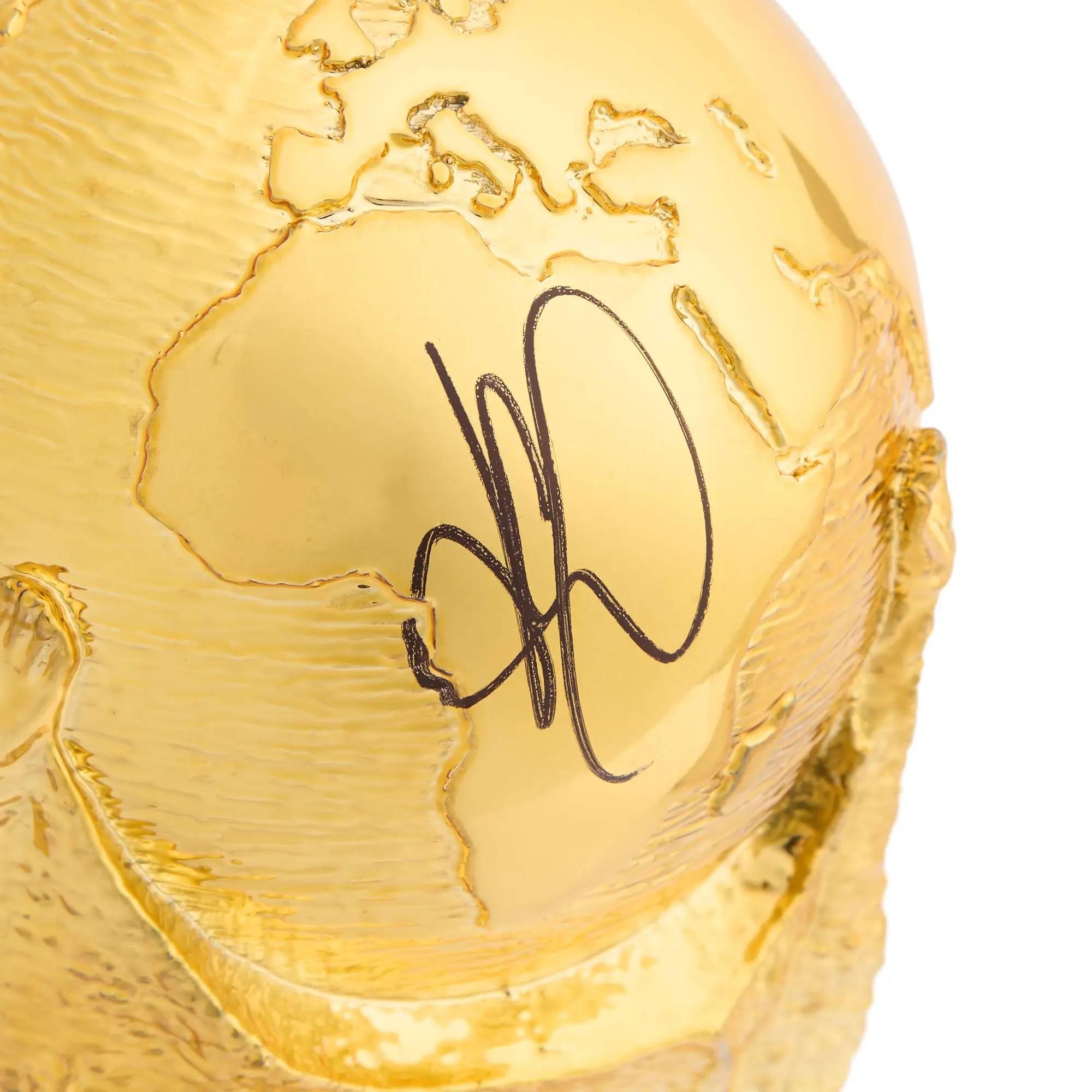 Lot #240  Kylian Mbappe Signed World Cup Replica Trophy