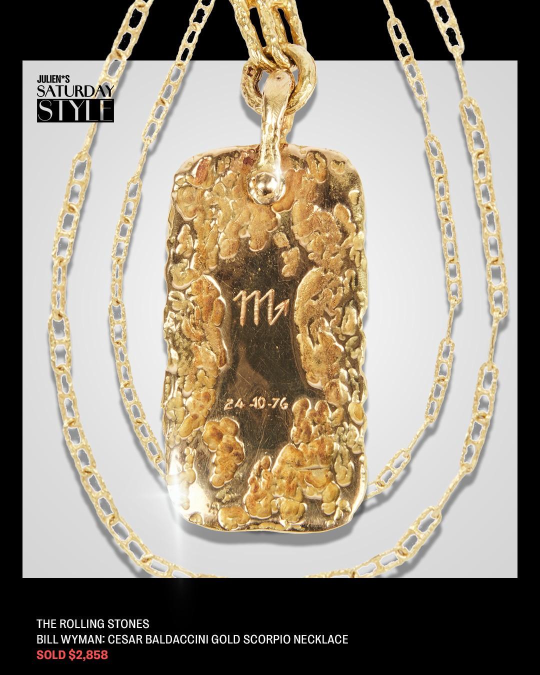the rolling stones bill wyman cesar baldaccini gold scorpio necklace