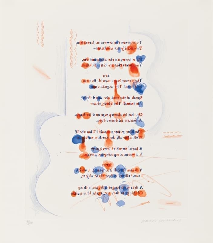 DAVID HOCKNEY (British, 1937), MADE IN APRIL FROM THE BLUE GUITAR (MCA TOKYO 188) DAVID HOCKNEY (British, 1937), MADE IN APRIL FROM THE BLUE GUITAR (MCA TOKYO 188)