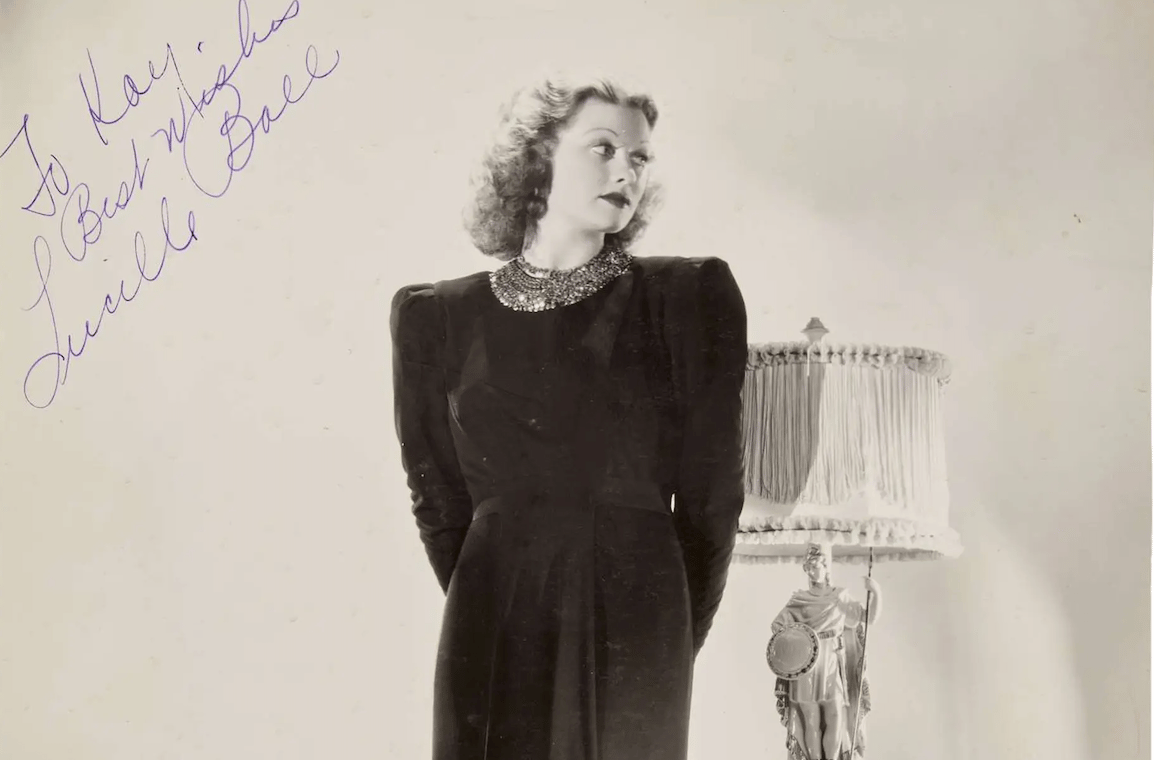 Lot #205 Lucille Ball Signed 1938 Photograph