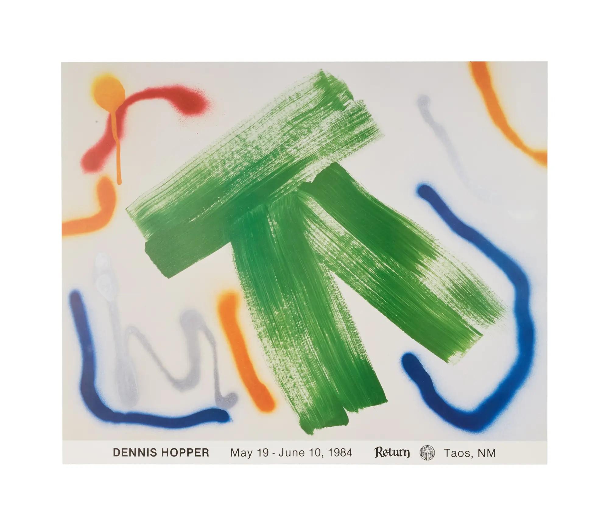 1984 Original Painting Study for Dennis Hopper's Return Taos New Mexico Exhibit
